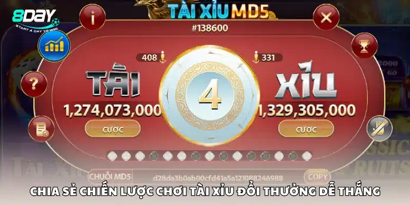 Chia sẻ chiến lược chơi tài xỉu đổi thưởng dễ thắng