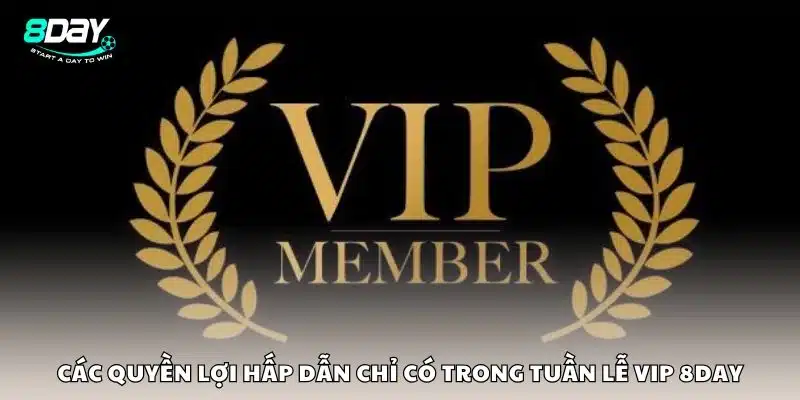 Các quyền lợi hấp dẫn chỉ có trong tuần lễ VIP 8day